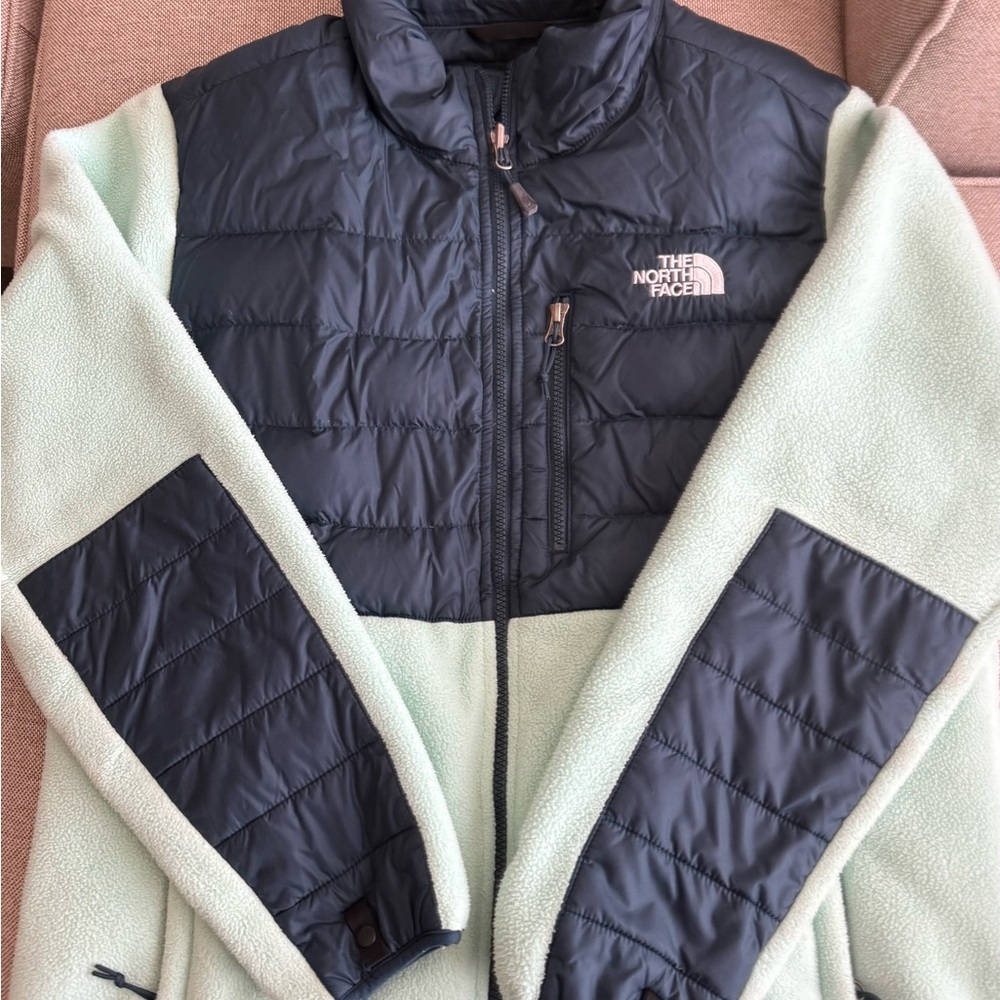 The North Face Women's Teal/Mint Puffer Denali Jacket